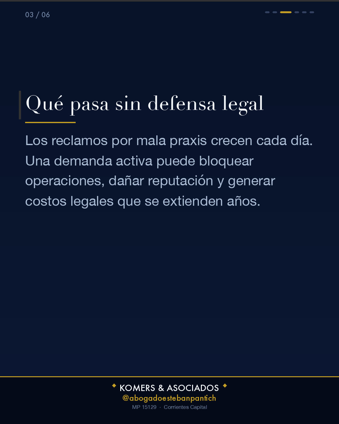 Prevención de Demandas por Mala Praxis en Clorinda - slide 3