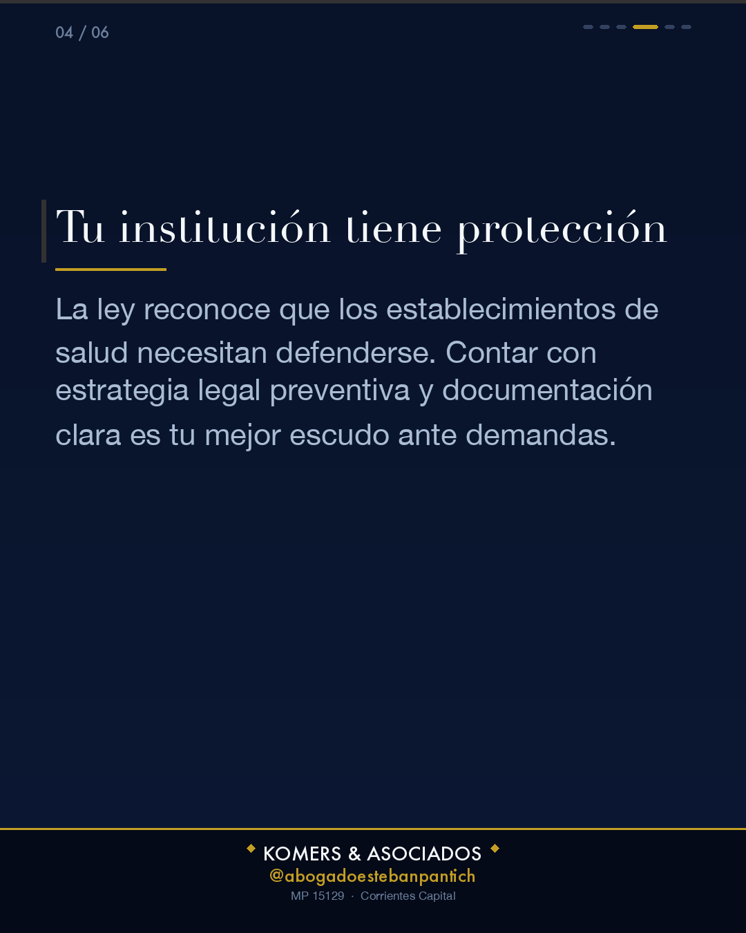 Prevención de Demandas por Mala Praxis en Clorinda - slide 4