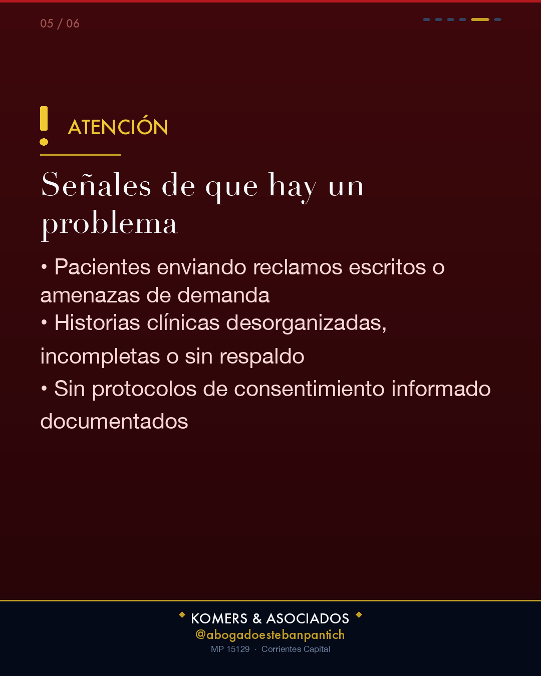 Prevención de Demandas por Mala Praxis en Clorinda - slide 5